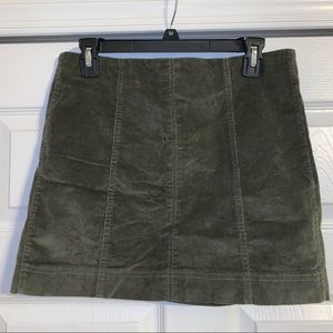 Army Green Corduroy Skirt